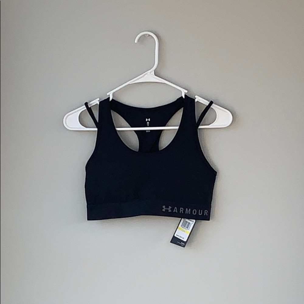 black Under Armour sports bra